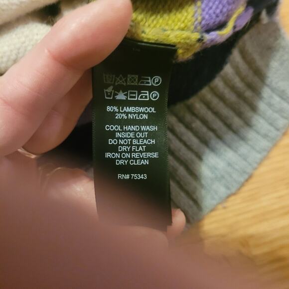 Tabitha Webb Womens Lambswool Colorful Striped Knit Sweater Size S Boho - Picture 7 of 7